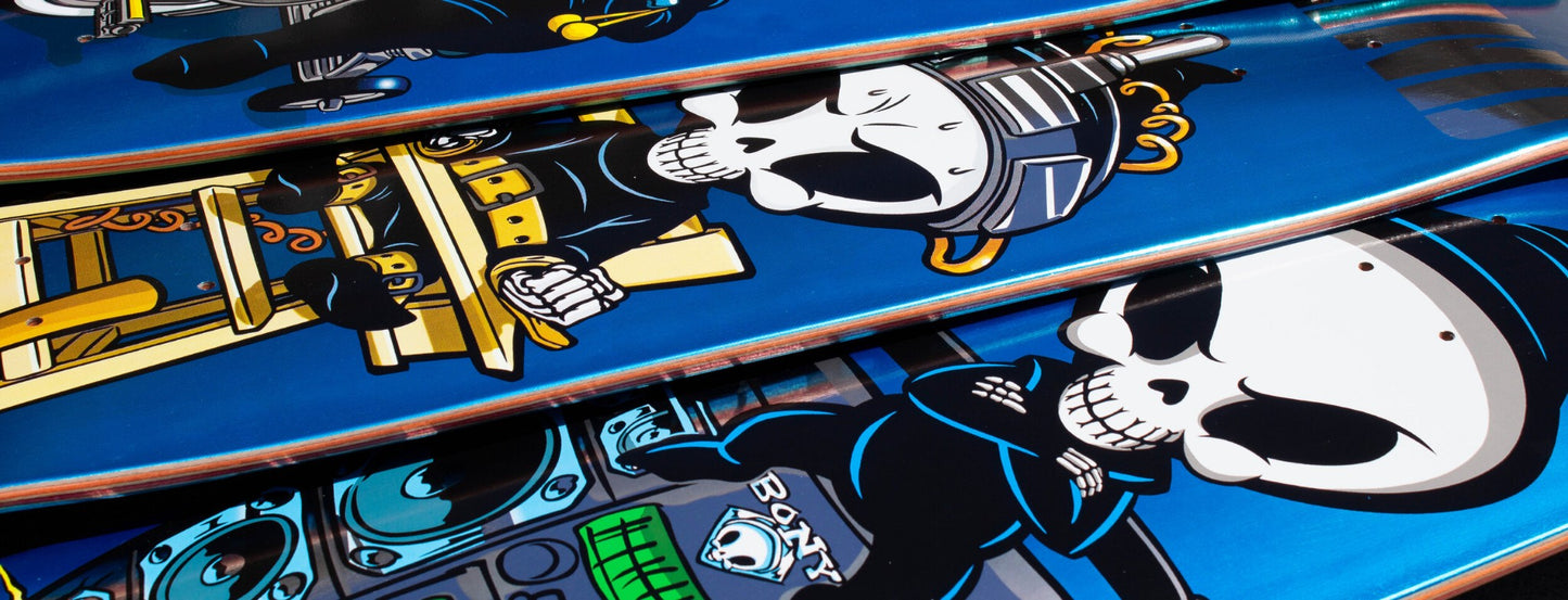 FULL SET of Blind Skateboards Reaper Blue Foil Series 4 Limited Edition Decks