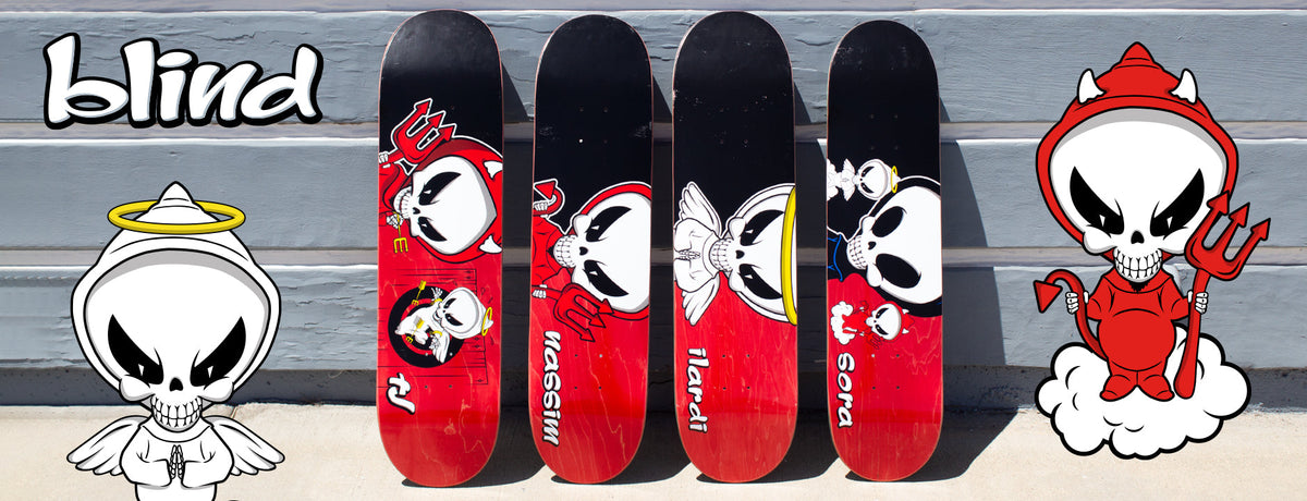 Full Set Blind Skateboards Good Vs Evil Reaper Series Limited Edition Decks