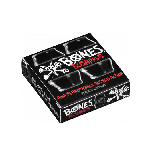 BONES Bushings 4pk Hard Black 96a Hardcore Cushions Skateboard Truck Rubbers