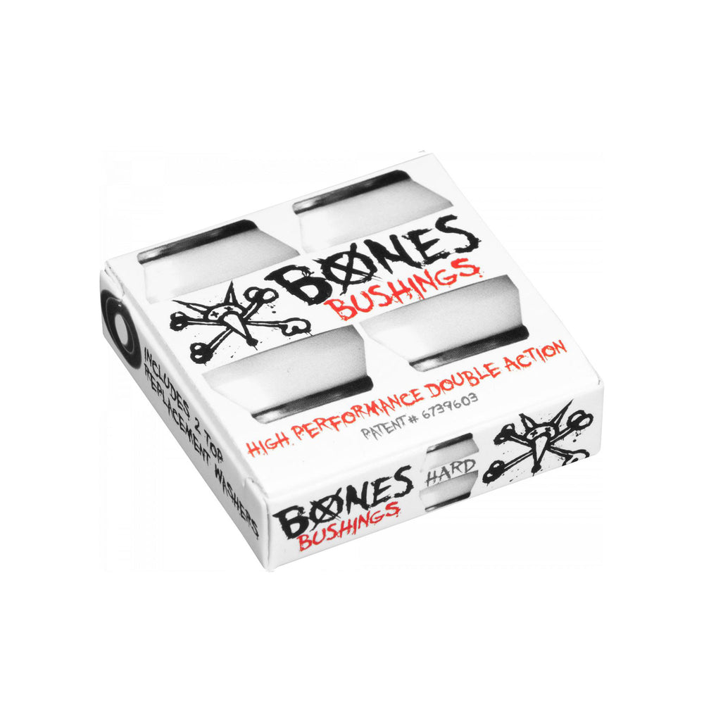 BONES Bushings 4pk Hard White 96a Hardcore Cushions Skateboard Truck Rubbers