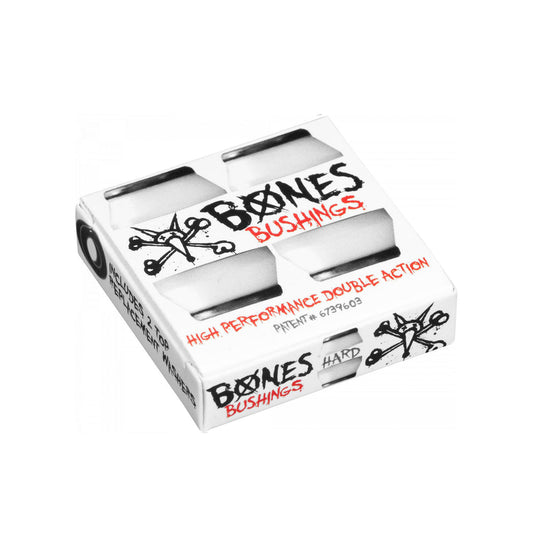 BONES Bushings 4pk Hard White 96a Hardcore Cushions Skateboard Truck Rubbers