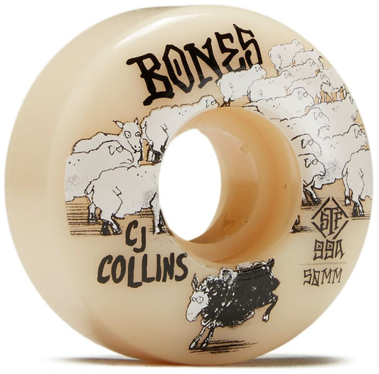 Bones Skateboard Wheels CJ Collins Black Sheep 52mm V3 Slim STF 99a