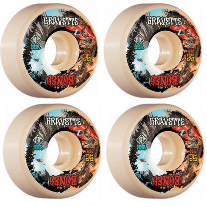 Bones Skateboard Wheels Gravette Heaven & Hell 53mm V2 Locks STF 99a