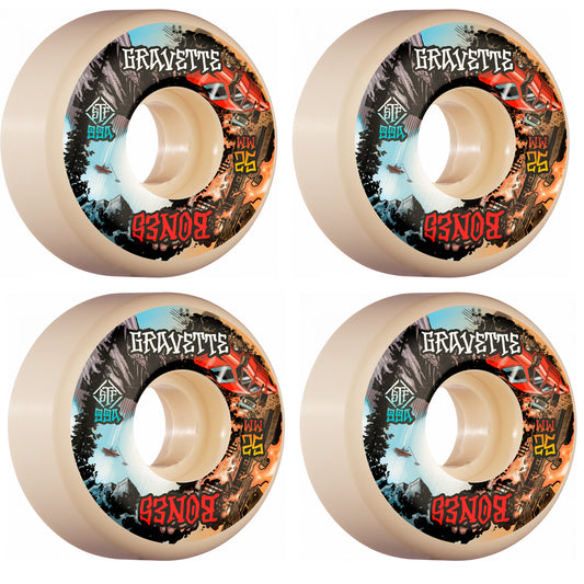 Bones Skateboard Wheels Gravette Heaven & Hell 53mm V2 Locks STF 99a