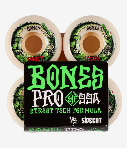 Bones Skateboard Wheels Hart Speed Gator 52mm V5 Sidecut 99a STF