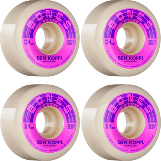 Bones Skateboard Wheels Koppl Rollersurfer 54mm V6 Wide-cut STF 99a
