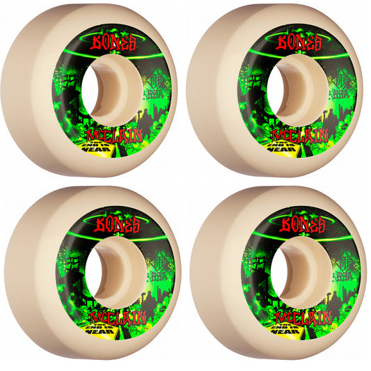 Bones Skateboard Wheels McClain Apolcalypse 53mm V5 Sidecut STF 99a