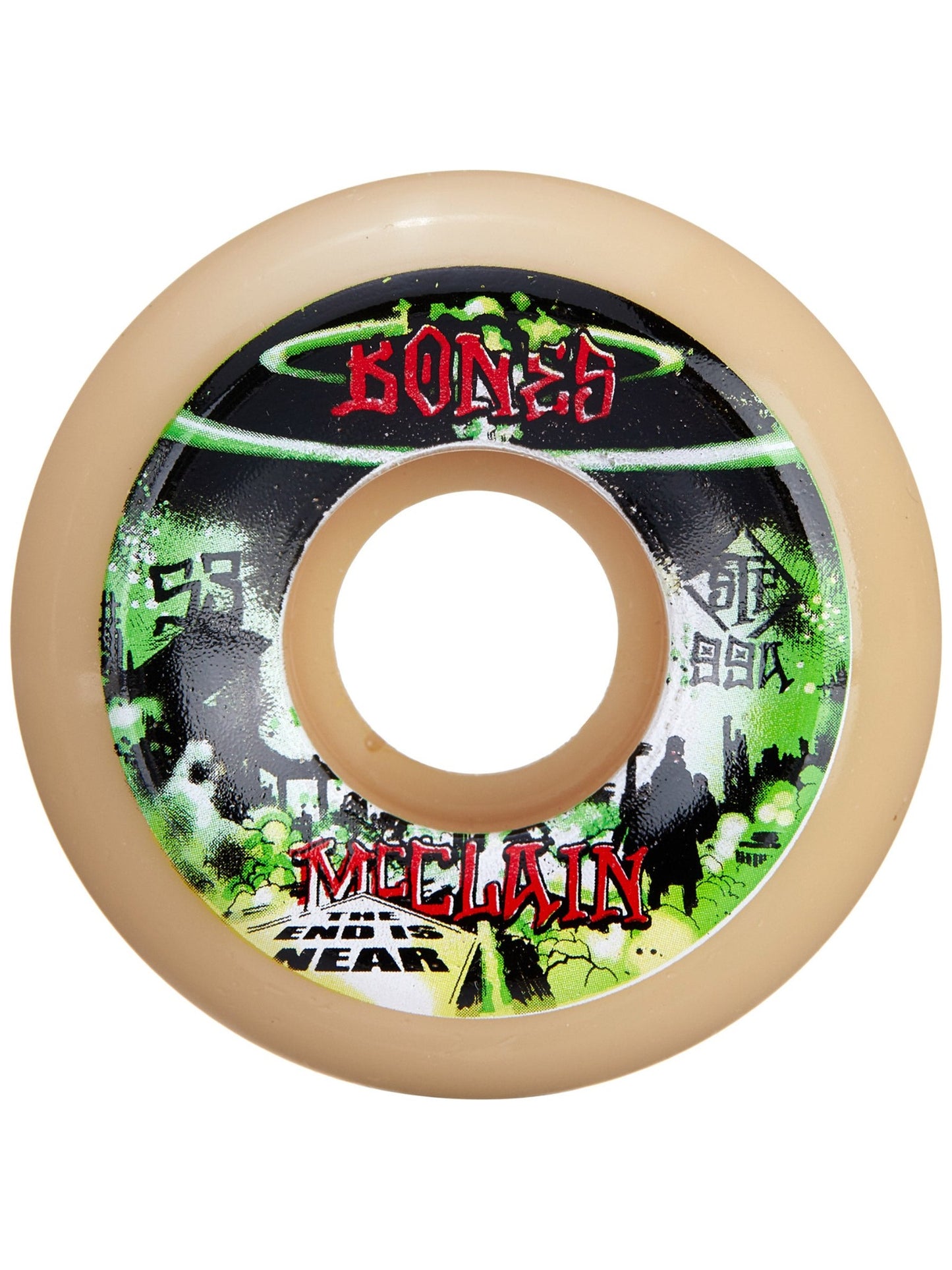 Bones Skateboard Wheels McClain Apolcalypse 53mm V5 Sidecut STF 99a