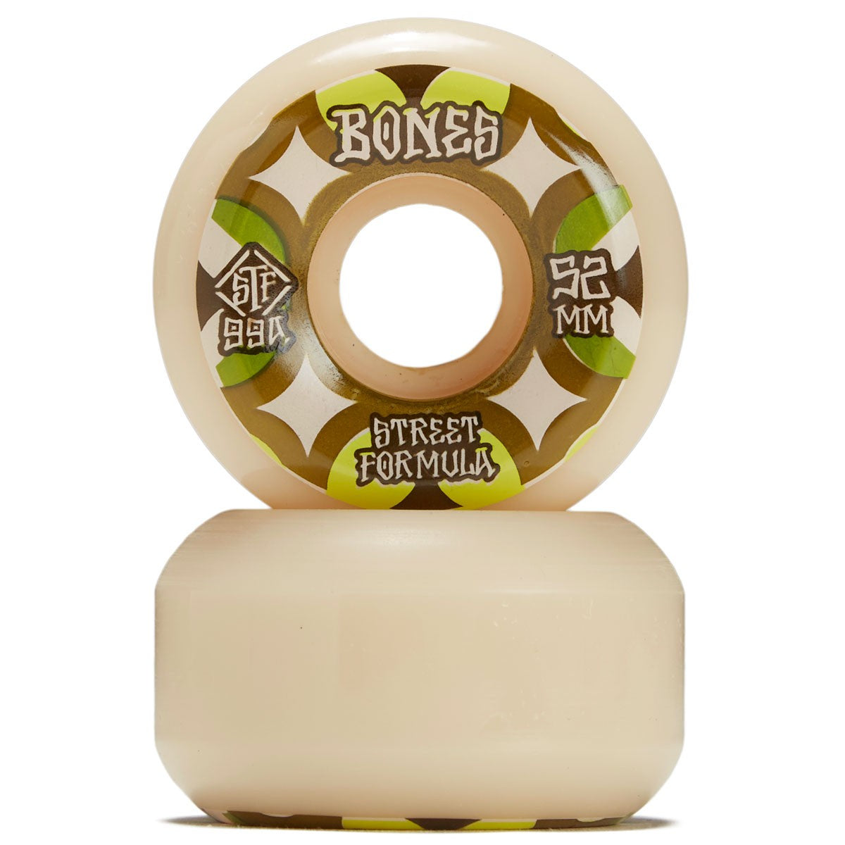 Bones Skateboard Wheels Retro 52mm V5 Sidecut 99a STF