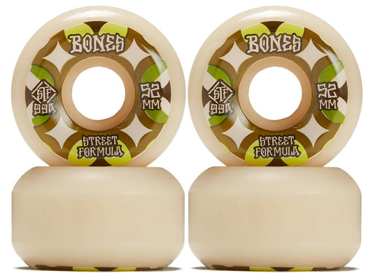 Bones Skateboard Wheels Retro 52mm V5 Sidecut 99a STF