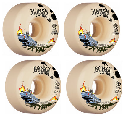Bones Skateboard Wheels Ryan Crash & Burn 53mm V4 Wide STF 99a
