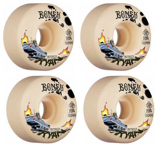 Bones Skateboard Wheels Ryan Crash & Burn 53mm V4 Wide STF 99a