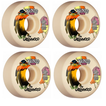 Bones Skateboard Wheels THE GREENWOOD 52MM 99A V5 SIDECUT STF
