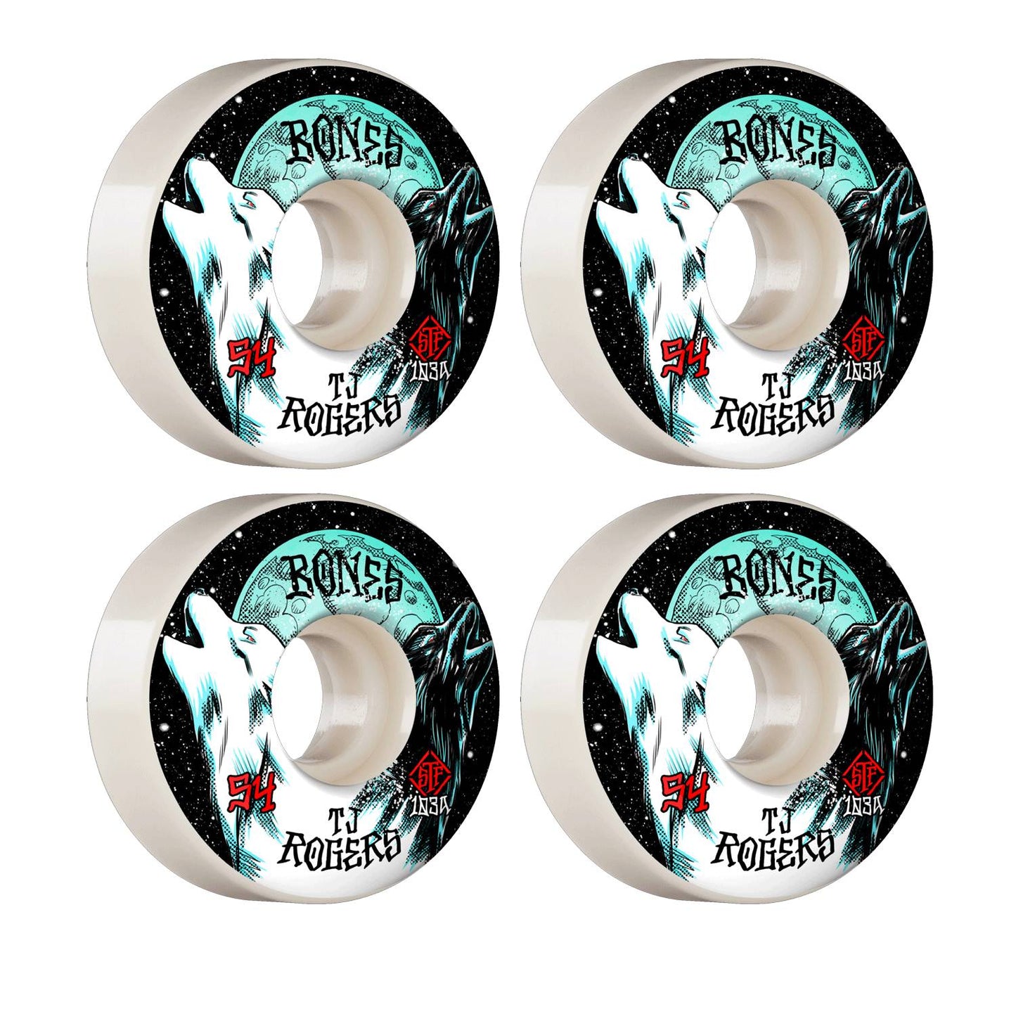 Bones Skateboard Wheels TJ ROGERS SPIRIT HOWL 52MM V3 SLIMS 103A
