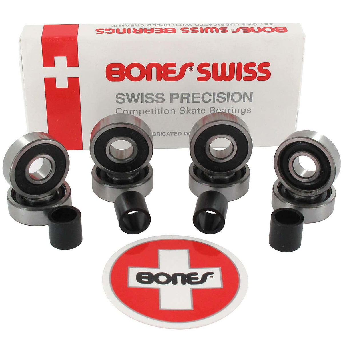 Bones Skateboard Bearings Swiss Skate Rated Precision