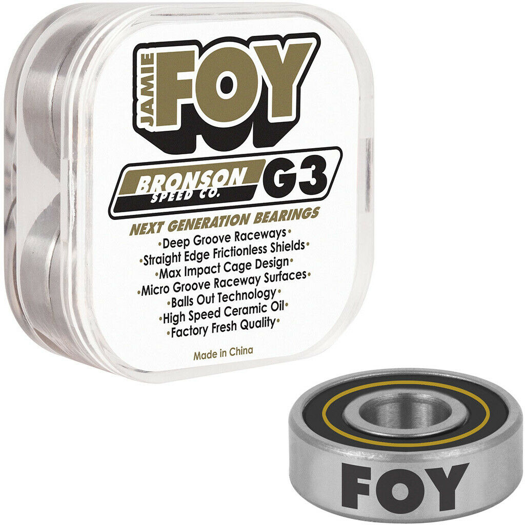 Bronson Speed Co Bearings G3 Jamie Foy Pro Next Gen Skateboard Bearings