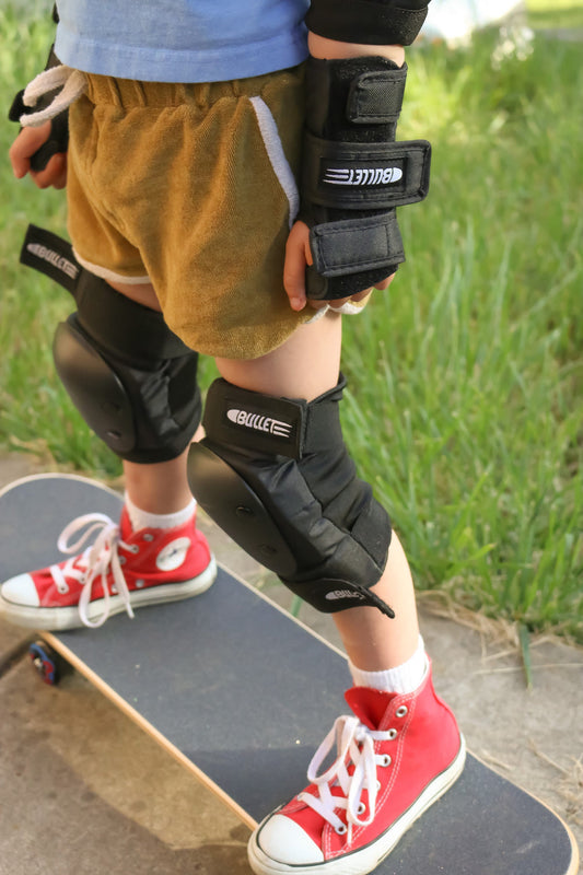 Bullet Pads Wrist, Elbow & Knee Pad Set JUNIOR Protective Safety Skate Gear
