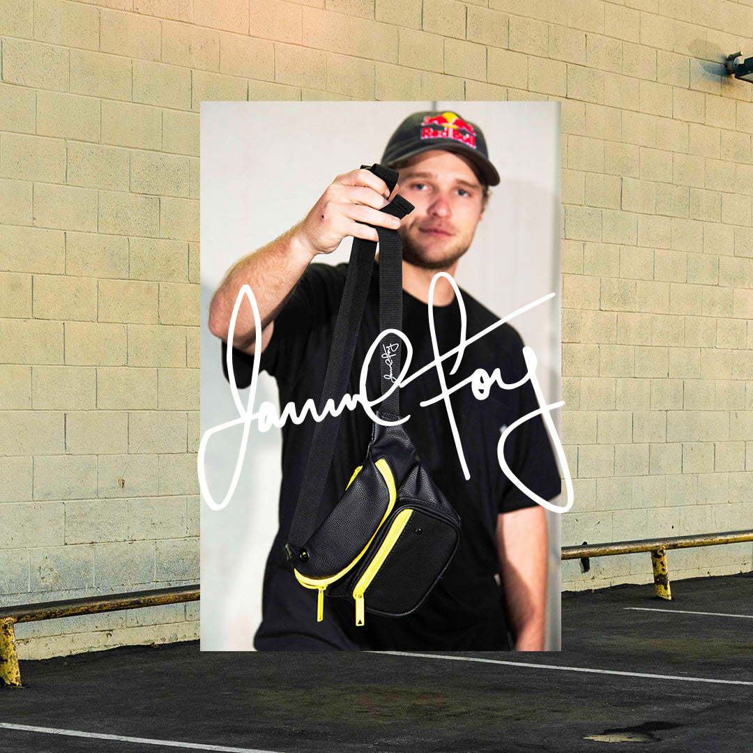 Bumbag Jamie Foy Deluxe Hip Pack Black Skate Messenger Bum Bag Waist Pack