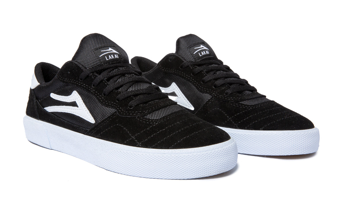 Lakai Shoes Cambridge Black White Suede Usa Size Skateboard Sneakers