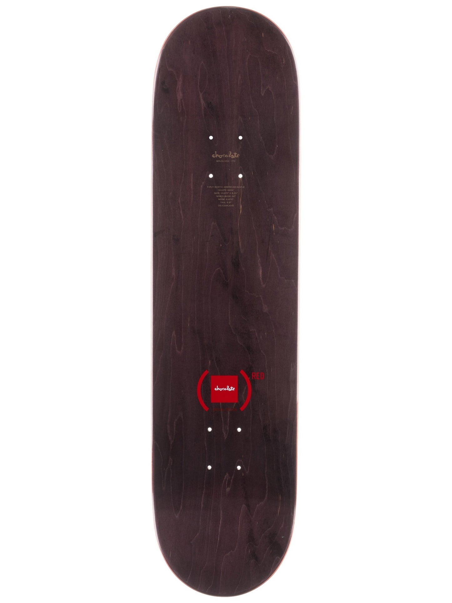 Chocolate Skateboard Deck Kenny Anderson Red 8.25" WR41