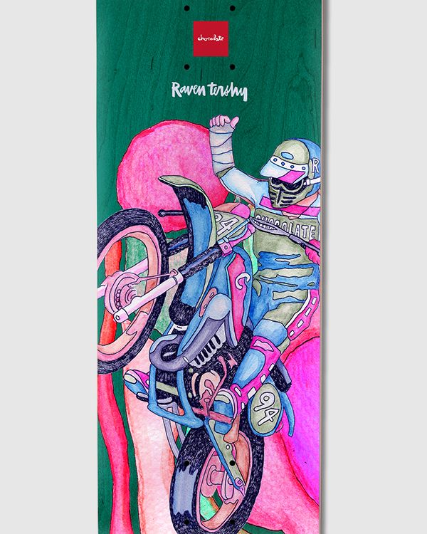 Chocolate Skateboard Deck Raven Tershy Psych Bike 8.25" WR41 One-Off