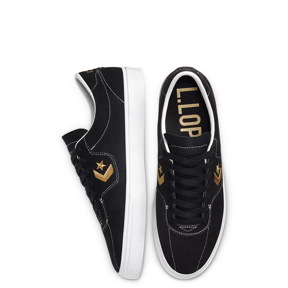 Cons Shoes Louie Lopez Pro Low Black Gold White Converse Skateboard Sneakers
