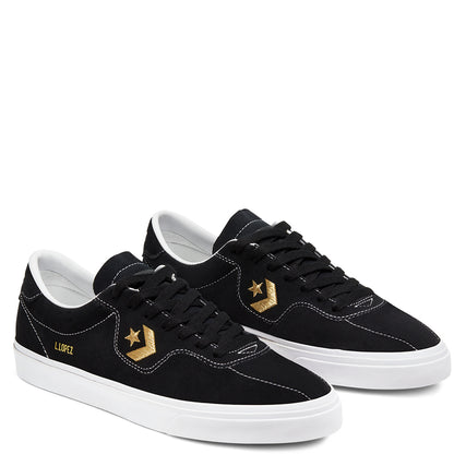 Cons Shoes Louie Lopez Pro Low Black Gold White Converse Skateboard Sneakers