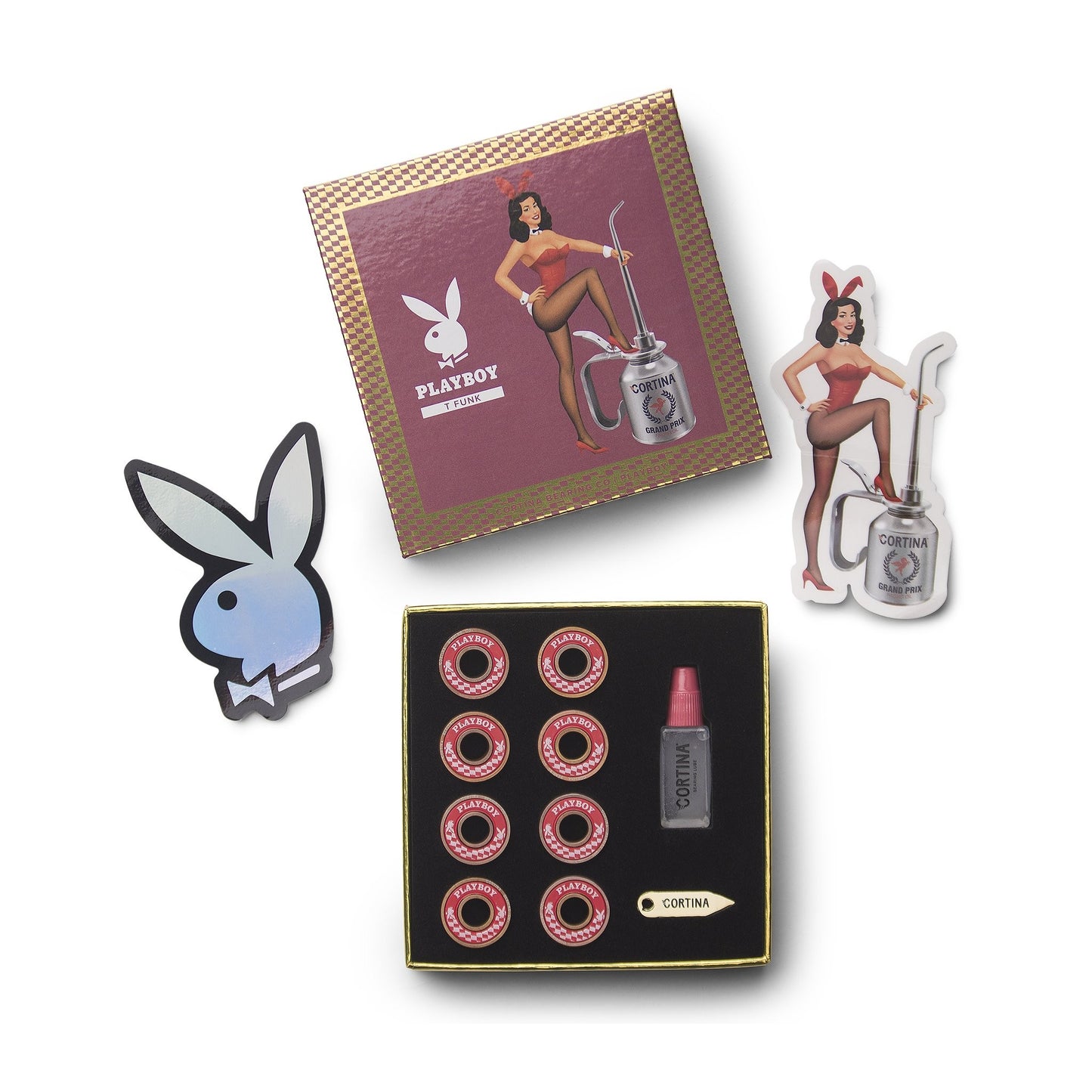 Cortina Skateboard Bearings T Funk Signature PlayBoy Rose Gold