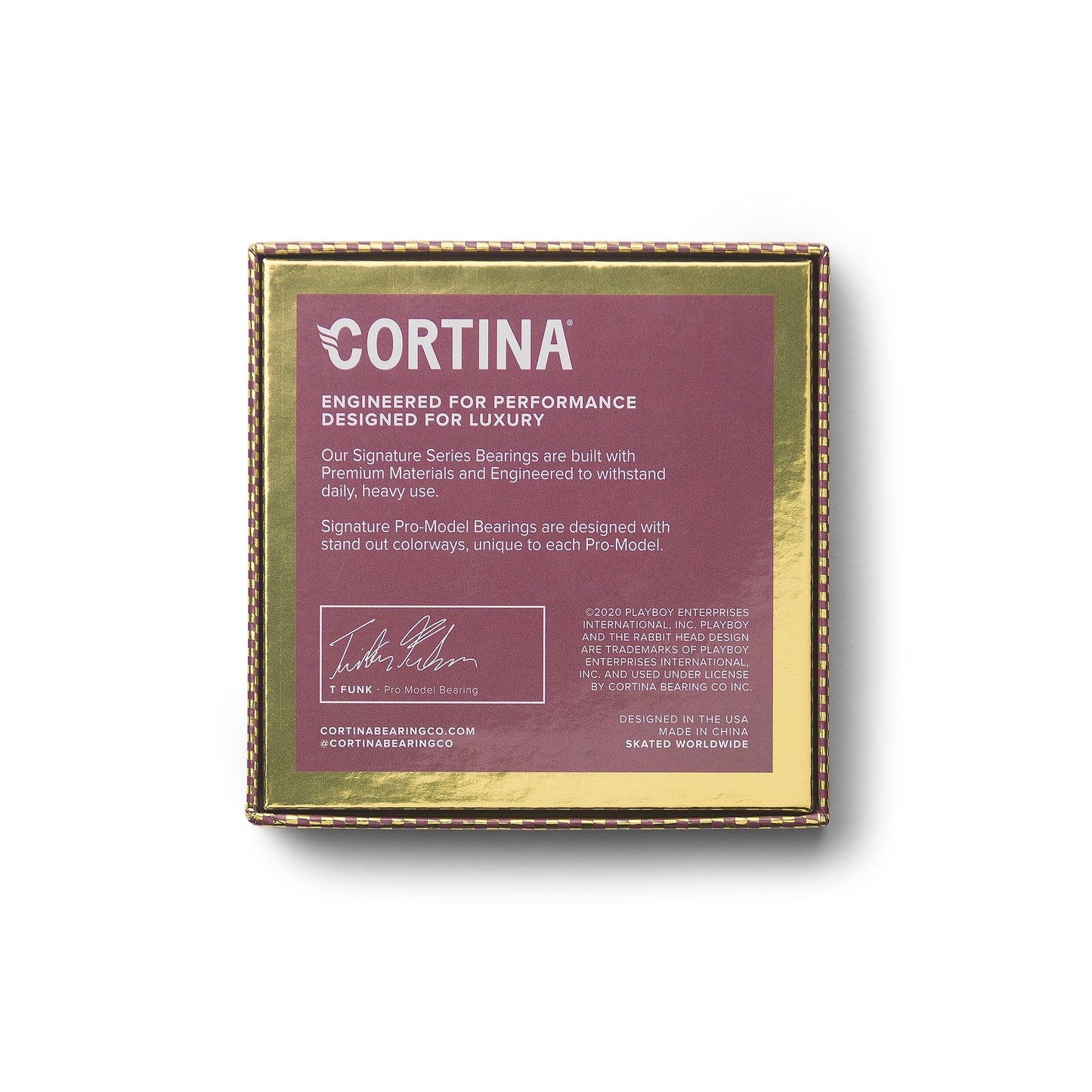 Cortina Skateboard Bearings T Funk Signature PlayBoy Rose Gold