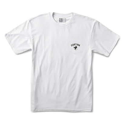 Cortina Tee Pegasus Pocket Tee White Premium Skateboard T-Shirt