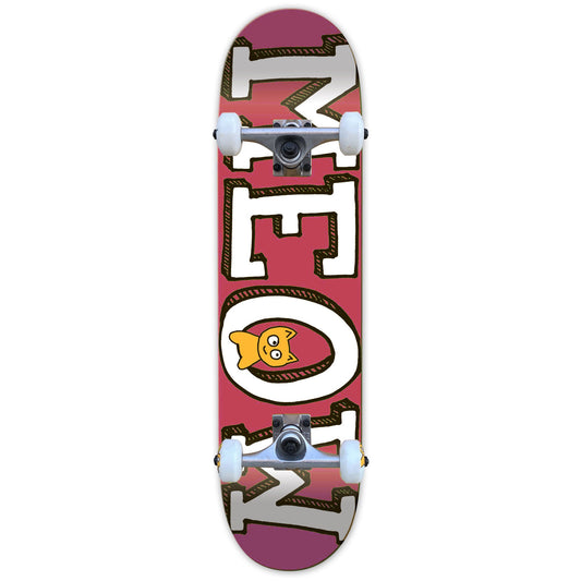 Meow Skateboard Complete Logo Pink 7.5" Pre-Assembled