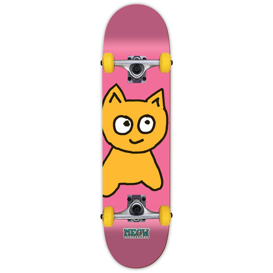 Meow Skateboard Complete Big Cat Pink 8.25" Pre-Assembled