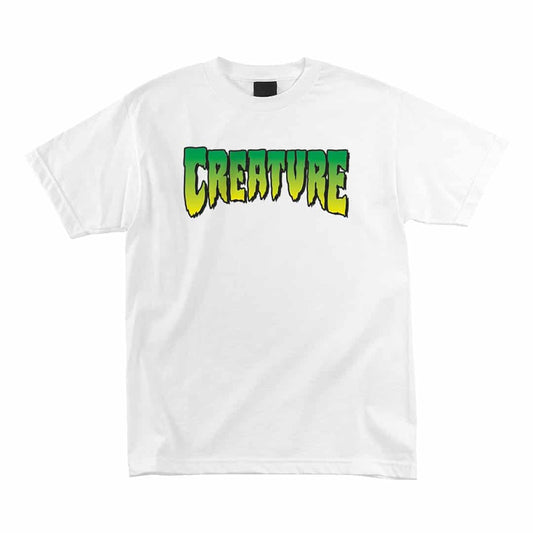 Creature Tee Logo S/S White New Mens Skateboard T-Shirt