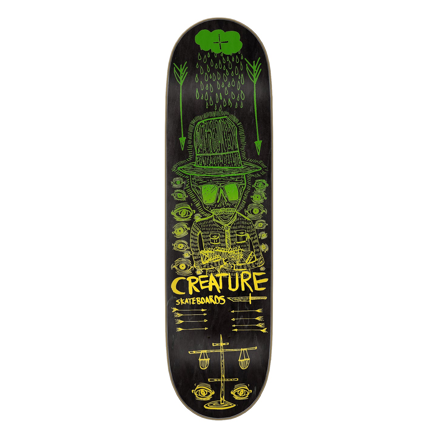 Creature Skateboard Deck MAGIC HANDS LG 8.5"