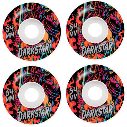 Darkstar Skateboard Wheels Blacklight Red 54mm