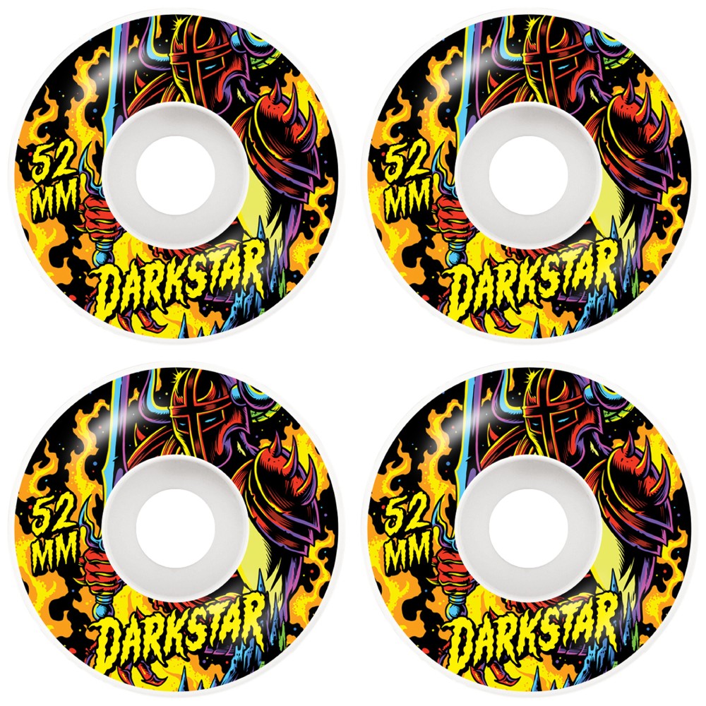 Darkstar Skateboard Wheels Blacklight Yellow 52mm