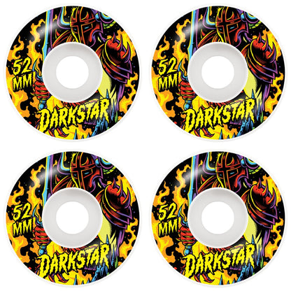 Darkstar Skateboard Wheels Blacklight Yellow 52mm