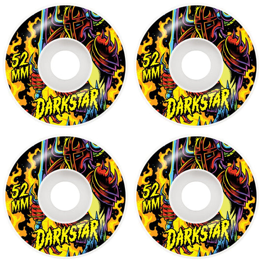 Darkstar Skateboard Wheels Blacklight Yellow 52mm