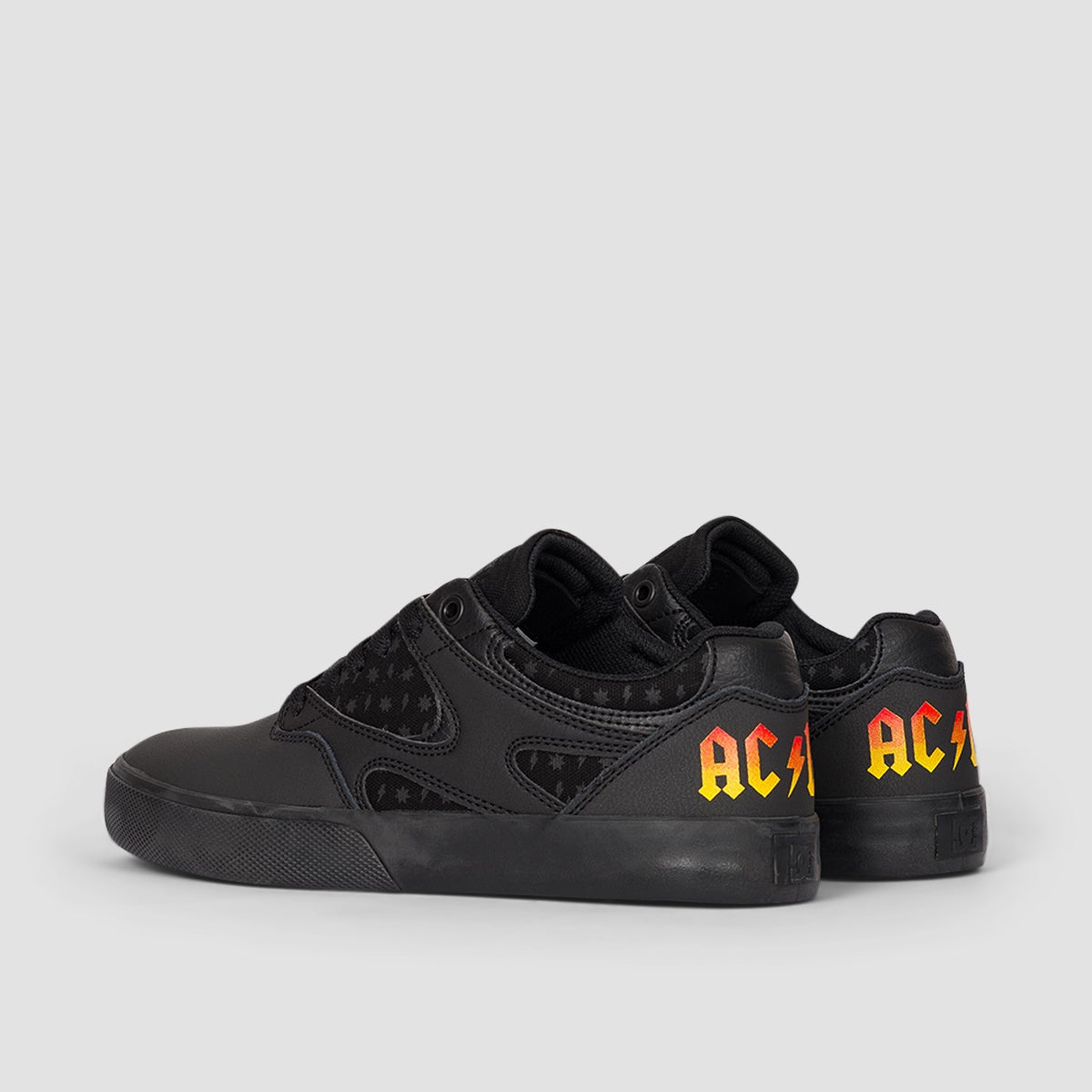 DC Shoes Josh Kalis Vulc AC/DC Black Black Grey USA Size Skateboard Sneakers