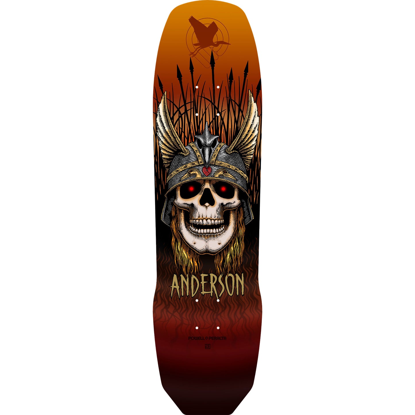 Powell Peralta Deck Andy Anderson Heron Skull 8.45" Rust Maple