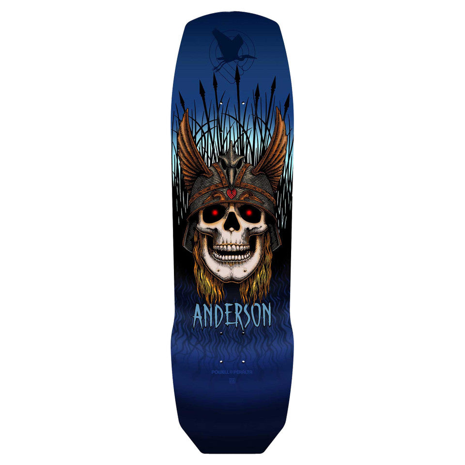 Powell Peralta Deck Andy Anderson Heron Skull 9.13" Blue Maple