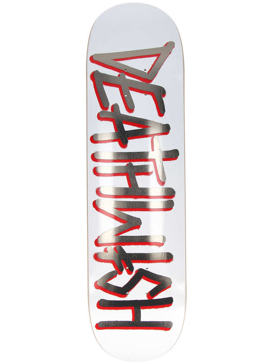 Deathwish Skateboard Deck Deathspray White Silver Foil 8.25"