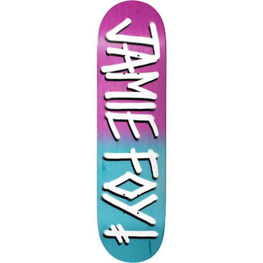 Deathwish Skateboard Deck Jamie Foy Gang Name Pink Teal 8.125"