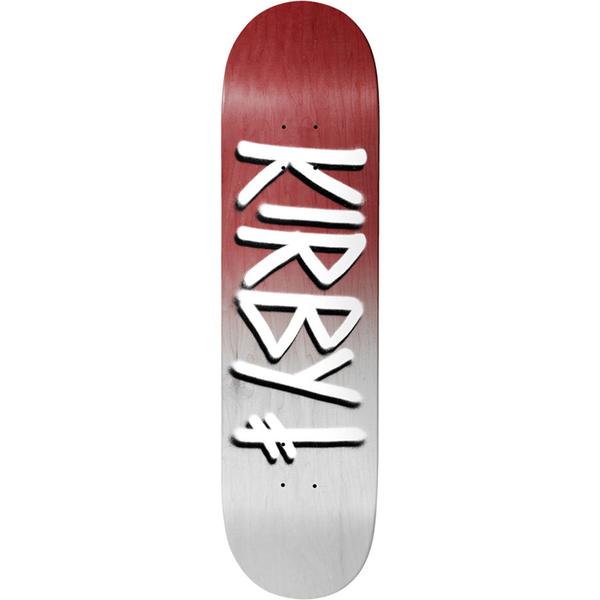 Deathwish Skateboard Deck Kirby Gang Name Burgundy White 8.5"