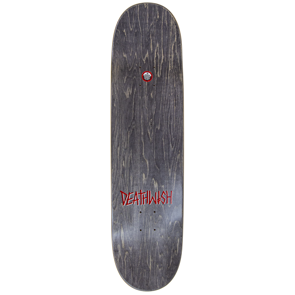 Deathwish Skateboard Deck Kirby Gang Name Burgundy White 8.5"