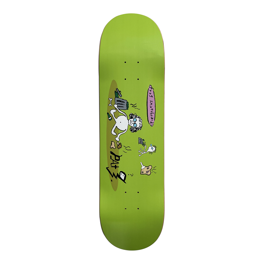 Frog Skateboards Deck Garbage Eater Pat G Green 8 25