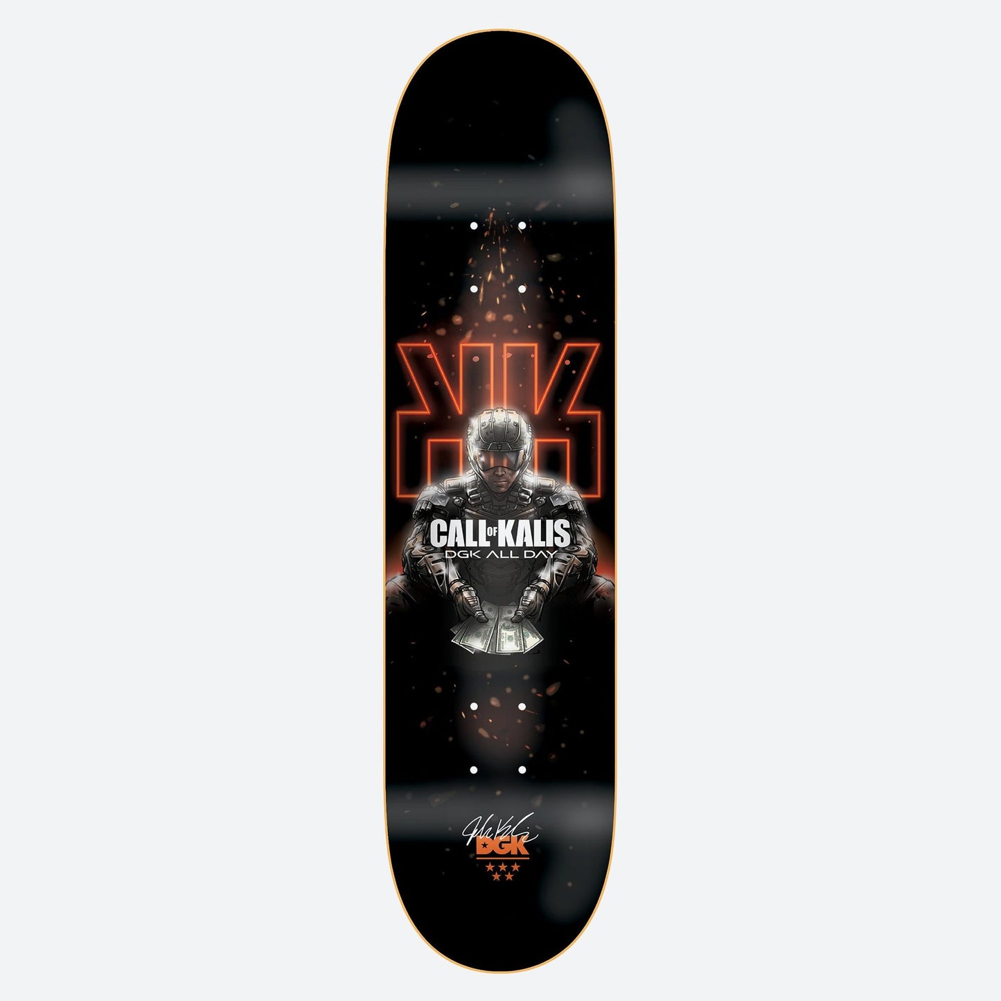 DGK Skateboard Deck All Night Josh Kalis 7.8" Dirty Ghetto Kids x COD