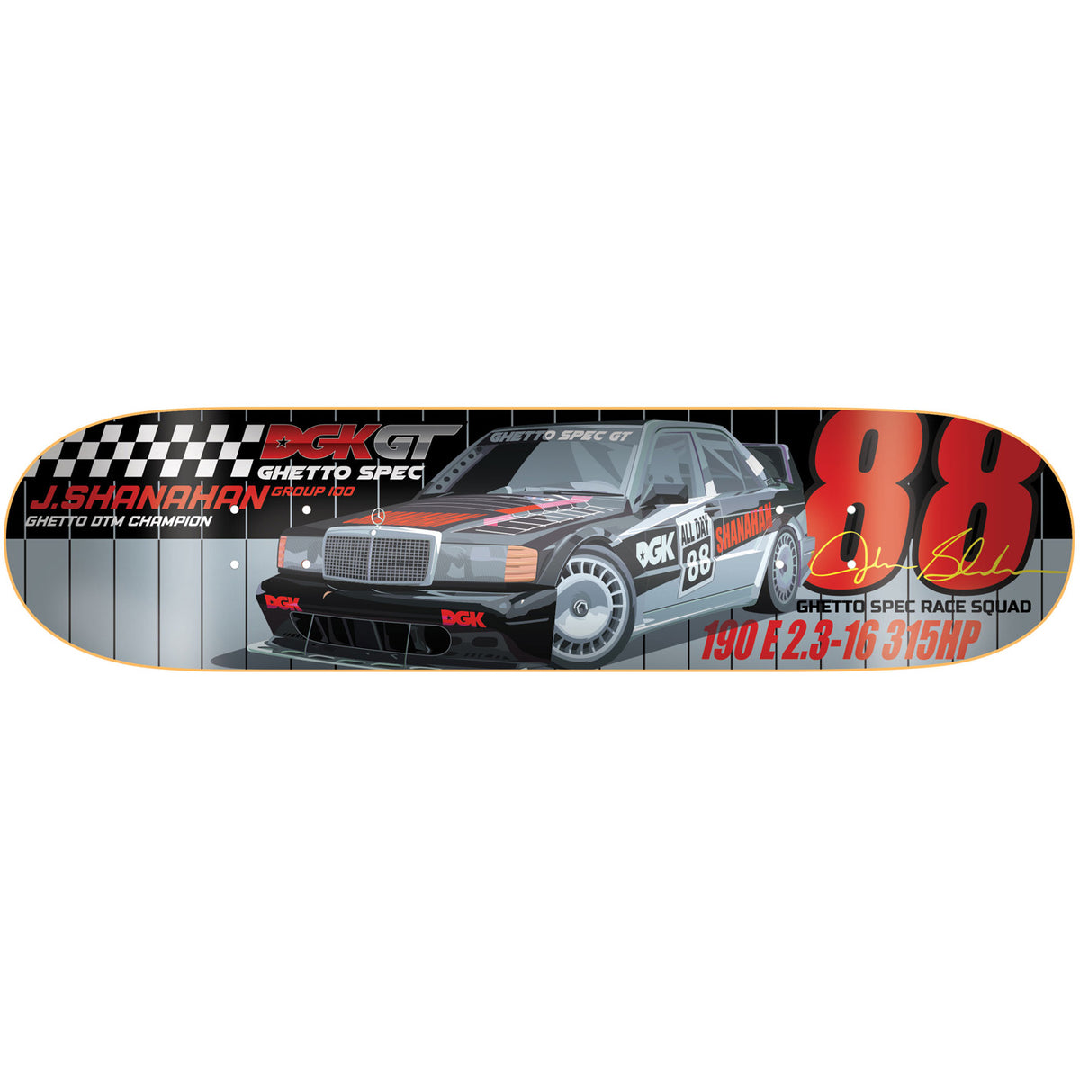 Dgk Skateboard Deck Ghetto Gt Shanahan 7 8 Dirty Ghetto Kids