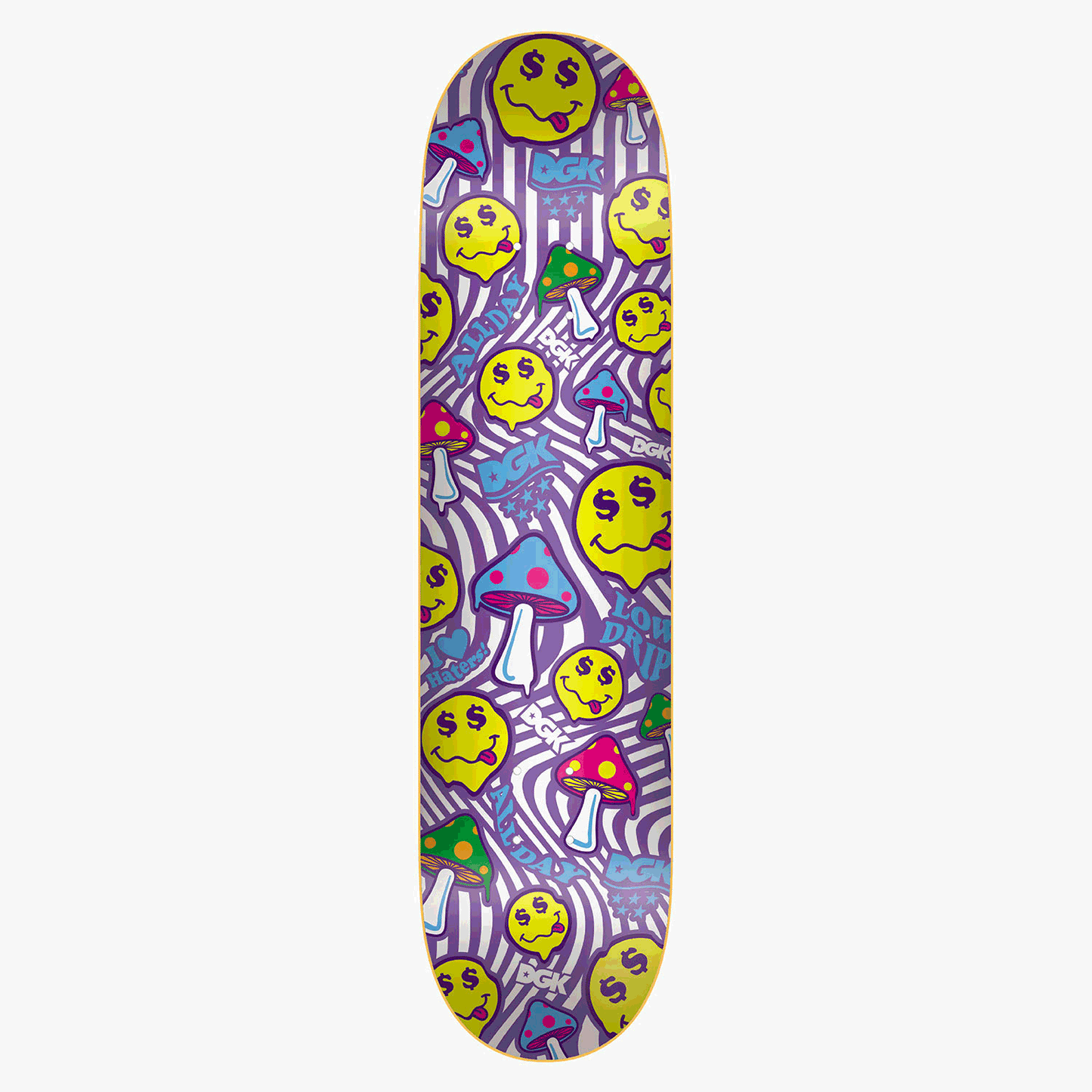 DGK Skateboard Deck Happy Drip UV Changing 8.25" (Dirty Ghetto Kids)