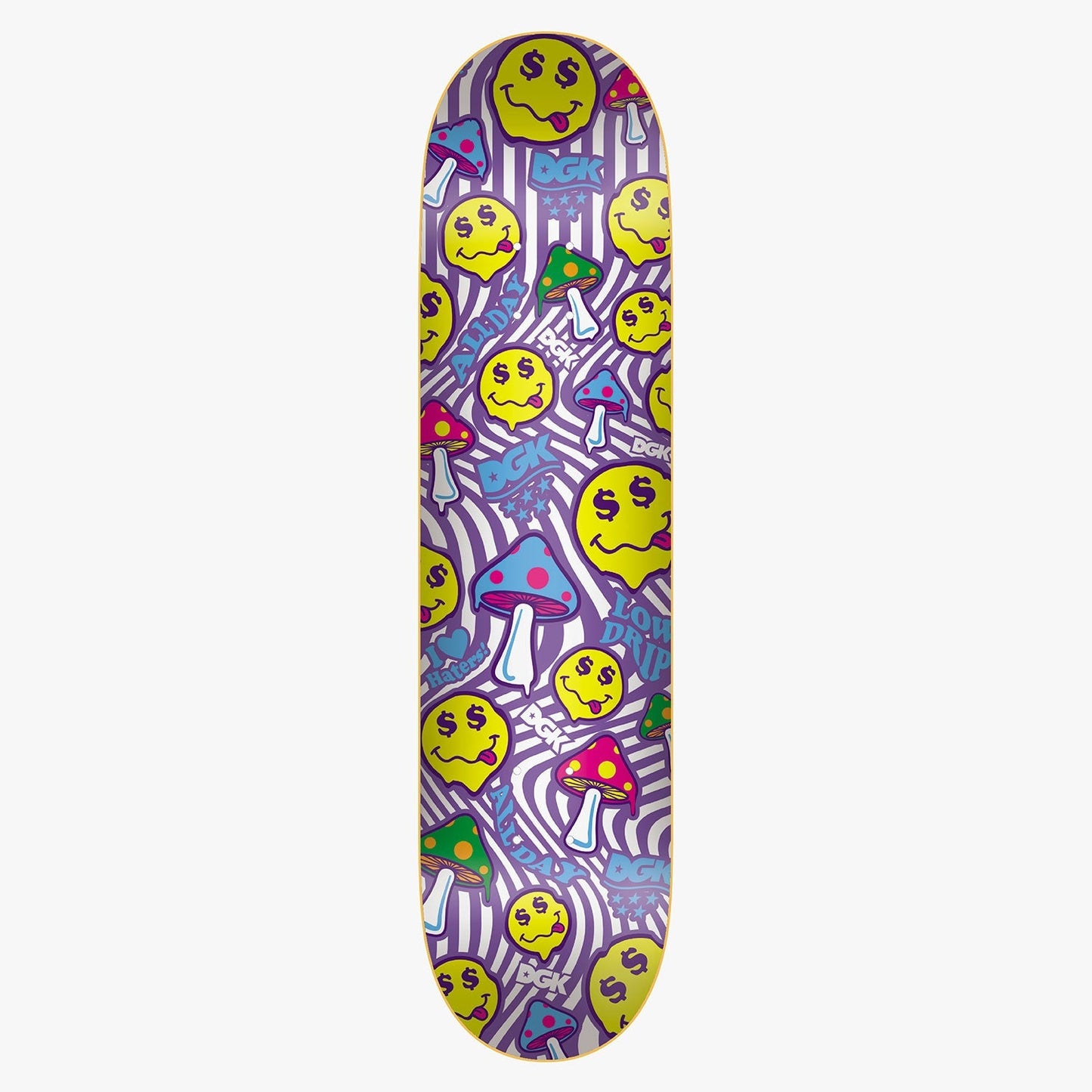 DGK Skateboard Deck Happy Drip UV Changing 8.25" (Dirty Ghetto Kids)